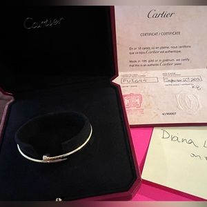 Authentic Cartier yellow gold JUC small bangle size 16cm